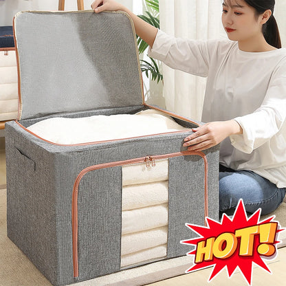 Organizador plegable para ropa y plumones con estructura rígida