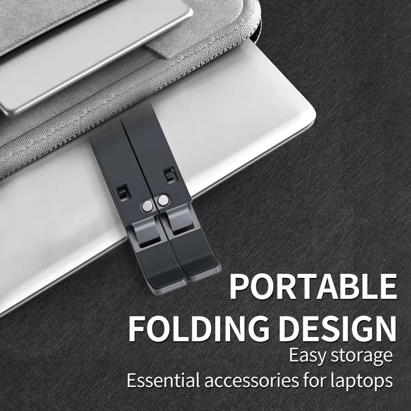 Soporte ajustable y portátil para notebooks y tabletas