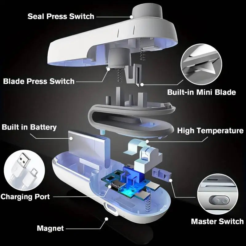 Máquina selladora térmica de bolsas portátil 2 en 1