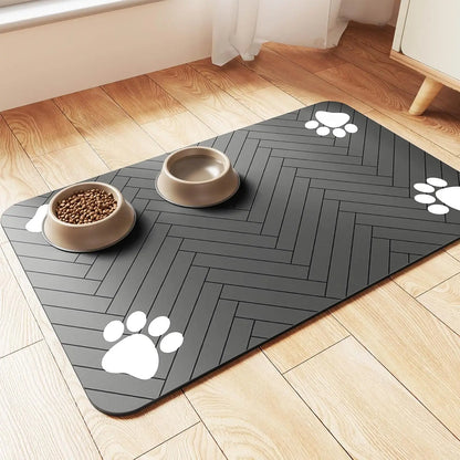 Alfombrilla de alimentación para mascotas super absorbente