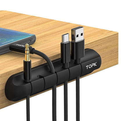 Organizador de Cables de Silicona TOPK L16 - Soporte para Cables de Mouse y Auriculares